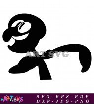 Cartoon Character Black Silhouette Clipart PNG SVG