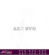 Squidward Tentacles Cartoon Character Illustration Vector Art SVG 15