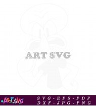 Squidward Tentacles Cartoon Character Illustration Vector Art SVG 17