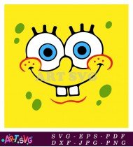 Cartoon Spongebob Character Vector Image Illustration SVG 13