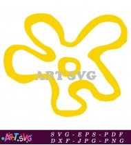 Cartoon Character Spongebob Squarepants Yellow Outline SVG