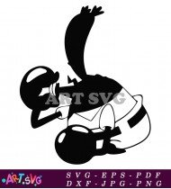 Black and White Cartoon Crab Clip Art SVG