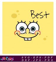 SpongeBob SquarePants Cartoon Character Yellow And White SVG 1