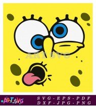 SpongeBob SquarePants Cartoon Character Yellow And Red SVG 1