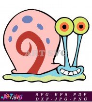 Spongebob Squarepants Gary Cartoon Character Pink SVG