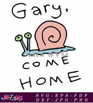 Gary the Snail Cartoon Spongebob Squarepants Home SVG