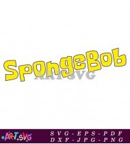 SpongeBob SquarePants Logo Black And White SVG 1