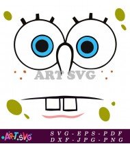 Spongebob Squarepants Cartoon Character With Pink Lips SVG