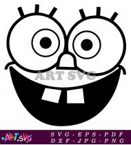 Spongebob Squarepants Cartoon Character Face Coloring Sheet SVG