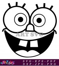 Spongebob Squarepants Cartoon Character Close Up SVG