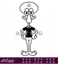 Spongebob Squarepants Squidward Character Printable SVG