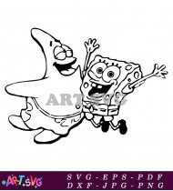 SpongeBob Squarepants Character Coloring Sheet SVG 1