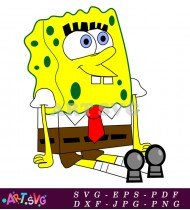 SpongeBob Squarepants Coloring Page For Toddlers SVG