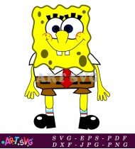 SpongeBob SquarePants Cartoon Character Worried Illustration SVG