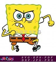 SpongeBob SquarePants Cartoon Character Angry Illustration SVG 2