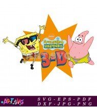 Spongebob Squarepants 3D Cartoon Character Yellow SVG