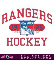 New York Rangers Hockey Logo Design SVG