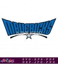 Dallas Mavericks Logo With Star Design Vector SVG