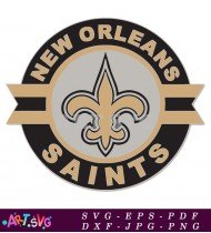 New Orleans Saints Logo With Fleur De Lis SVG