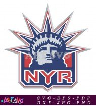 New York Rangers Hockey Team Logo SVG 1