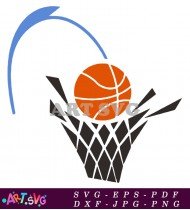 Black and White Basketball Sports Icon SVG