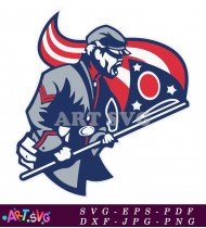 Red Blue White United States Hockey Team SVG