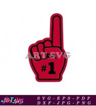 Chicago Blackhawks Number One Foam Finger SVG