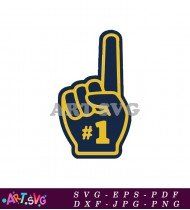 Number 1 Foam Hand Fan Logo SVG 1