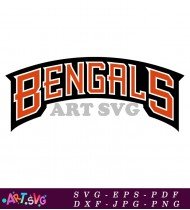 Orange and Black Bengals Logo SVG