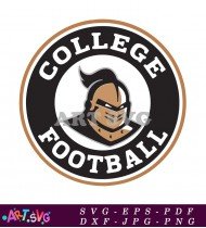 College Football Team Mascot Logo Design SVG