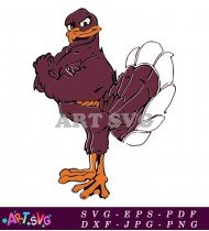 Arizona State University Maroon Bird Mascot SVG