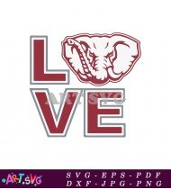 University Alabama Crimson Tide Elephant Logo SVG