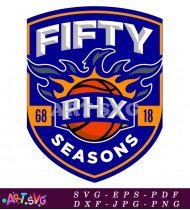 Phoenix Suns NBA Basketball Team Logo Design SVG