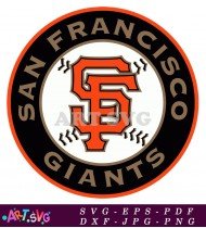 San Francisco Giants Baseball Logo Orange SVG