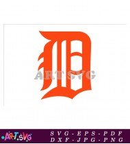 Detroit Tigers Baseball Logo Vector Image SVG