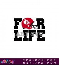 For Life Football Helmet Cardinals Graphic Design SVG