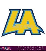 Los Angeles Lakers Logo With Purple And Gold Colors SVG