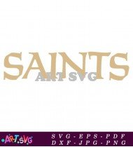 New Orleans Saints Logo In Gold And Black Colors SVG