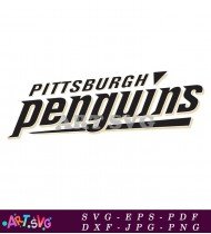 Pittsburgh Penguins Hockey Team Logo Design SVG