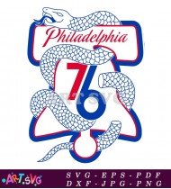 Philadelphia 76ers Basketball Team Logo Design SVG