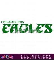 Green Eagles Philadelphia Wordmark Logo Graphic Design SVG