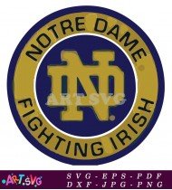 Notre Dame Fighting Irish Logo Vector Art SVG