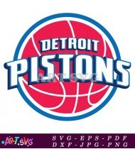 Detroit Pistons Logo Basketball Sports Team Graphic SVG