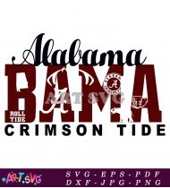 Alabama Crimson Tide Football Logo Design SVG