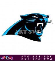 Carolina Panthers Black Blue Logo Mascot Image SVG