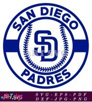 San Diego Padres MLB Baseball Team Logo SVG