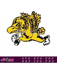 Yellow and Black Eagle Team Logo Mascot SVG