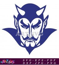 Purple Devil Face Team Logo Mascot Design SVG