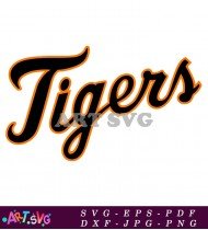 Detroit Tigers Baseball Team Logo Template SVG