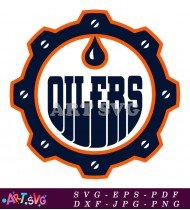 Edmonton Oilers Hockey Team Logo Art SVG